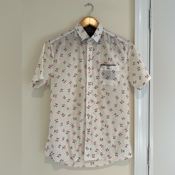 Cherry Print Button-Down Shirt - Picture 1 of 3